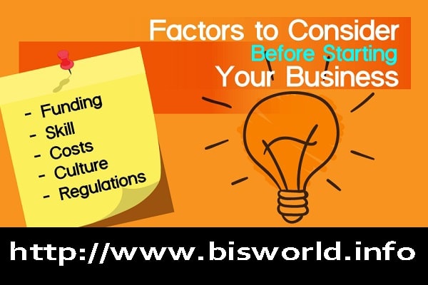 Facts to consider when starting a business.