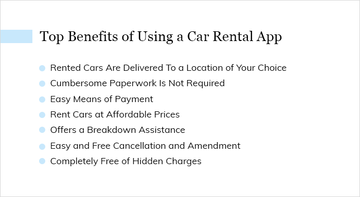What are the advantages of car rental?